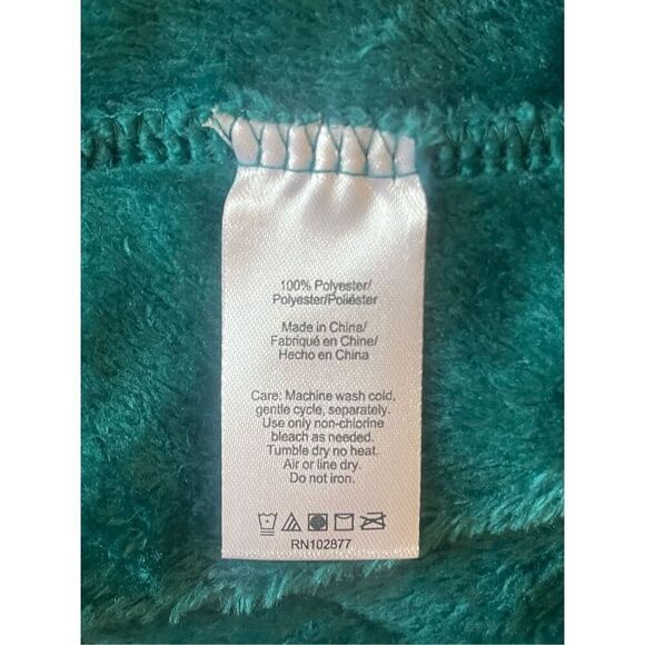 Better Living Plush Long Sleeve Teal Robe Sz L NWT - Picture 4 of 4